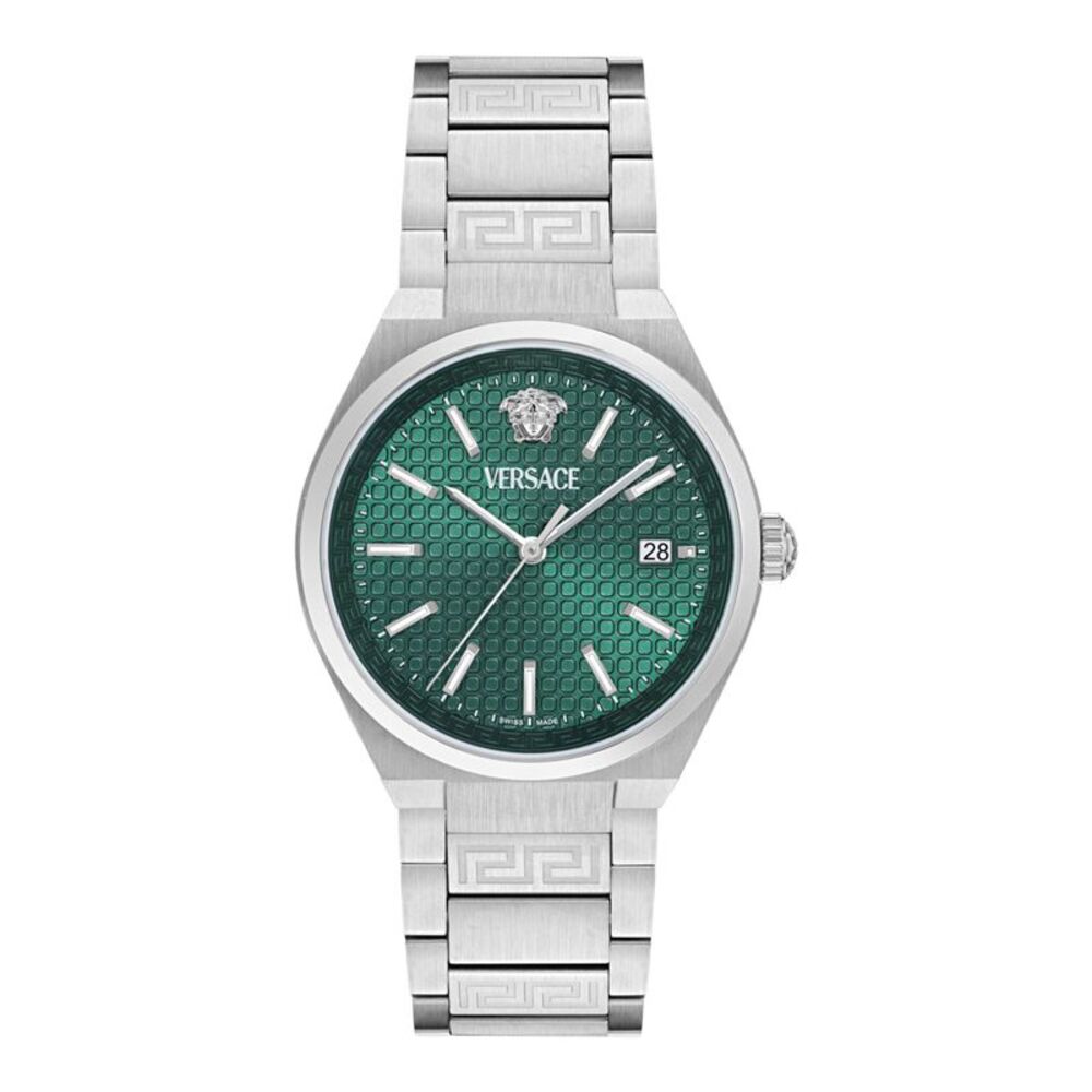 Versace V-Auria Bracelet Watch Silver Mens